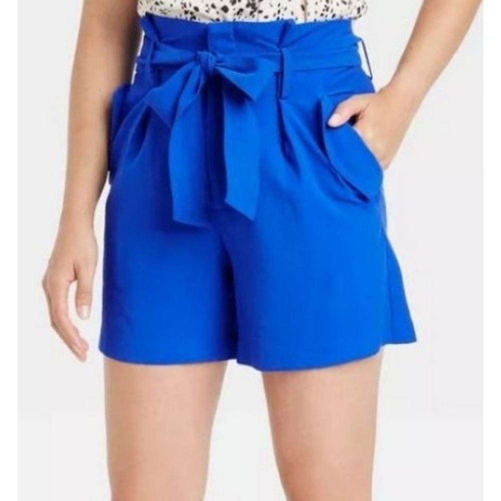 A New Day High Rise Utility Paper bag shorts Blue Size 4